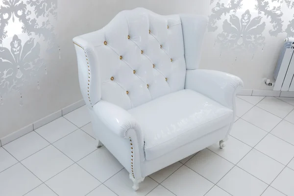 Beautiful white armchair — Stock Photo, Image