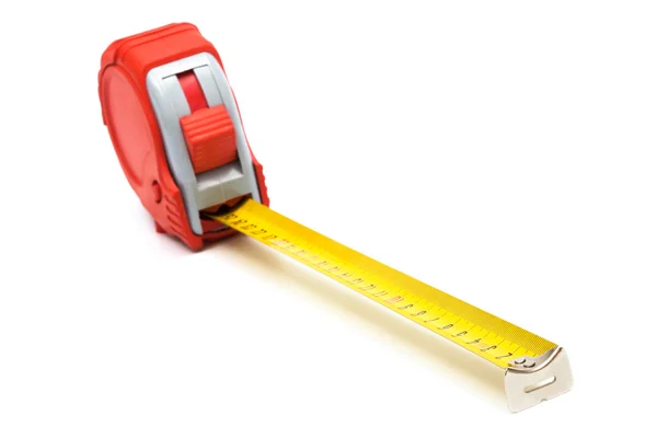 Red new tape-measure Stock Photo