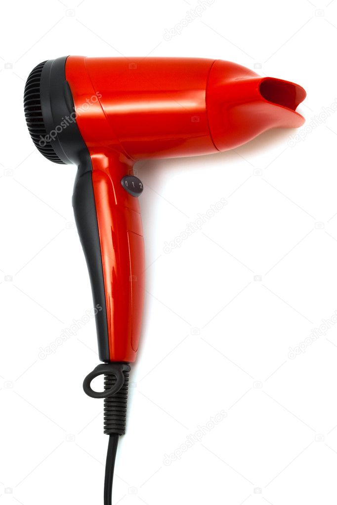 Red hair dryer