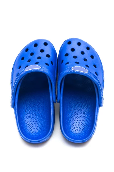 Sapatos de borracha azul — Fotografia de Stock