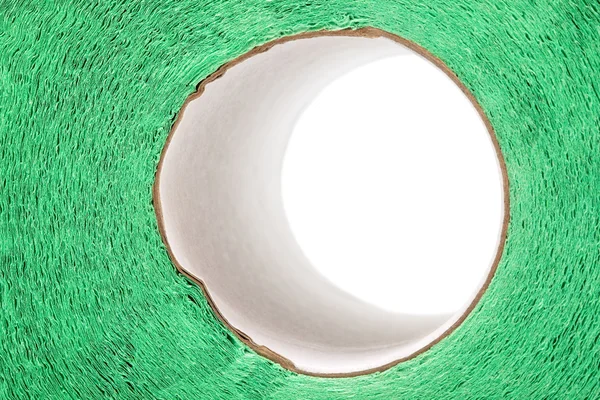 トイレット ペーパーの緑をクローズ アップ — ストック写真