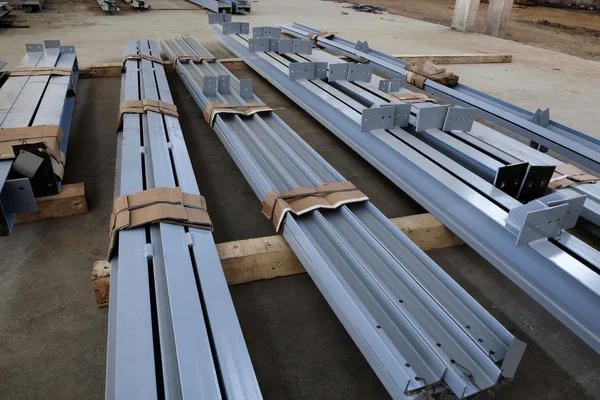 New welded metal beams — Stock Photo, Image