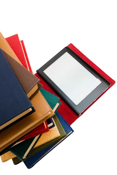 Czytnik i książek — Zdjęcie stockowe