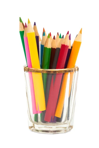 Маленькие цветные карандаши — стоковое фото