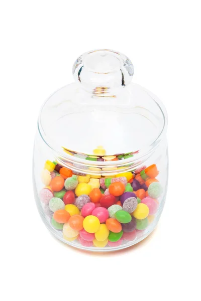 Bonbons dans un bocal en verre — Photo