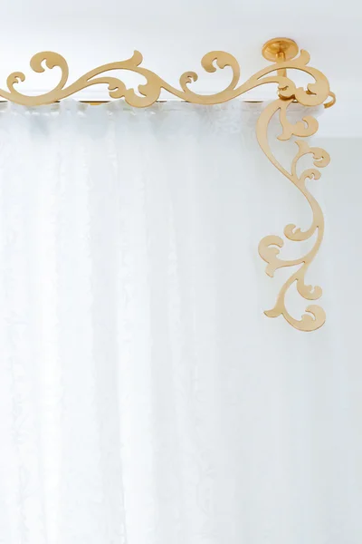 Transparent white curtains — Stock Photo, Image