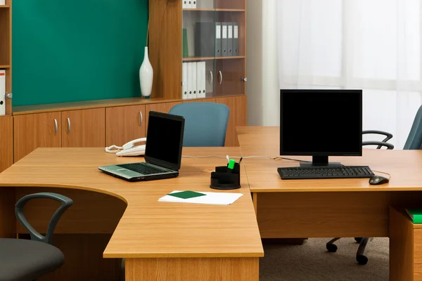 Desk at modern office