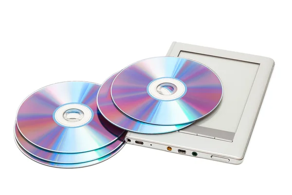 Reader and cd — Stock Photo, Image
