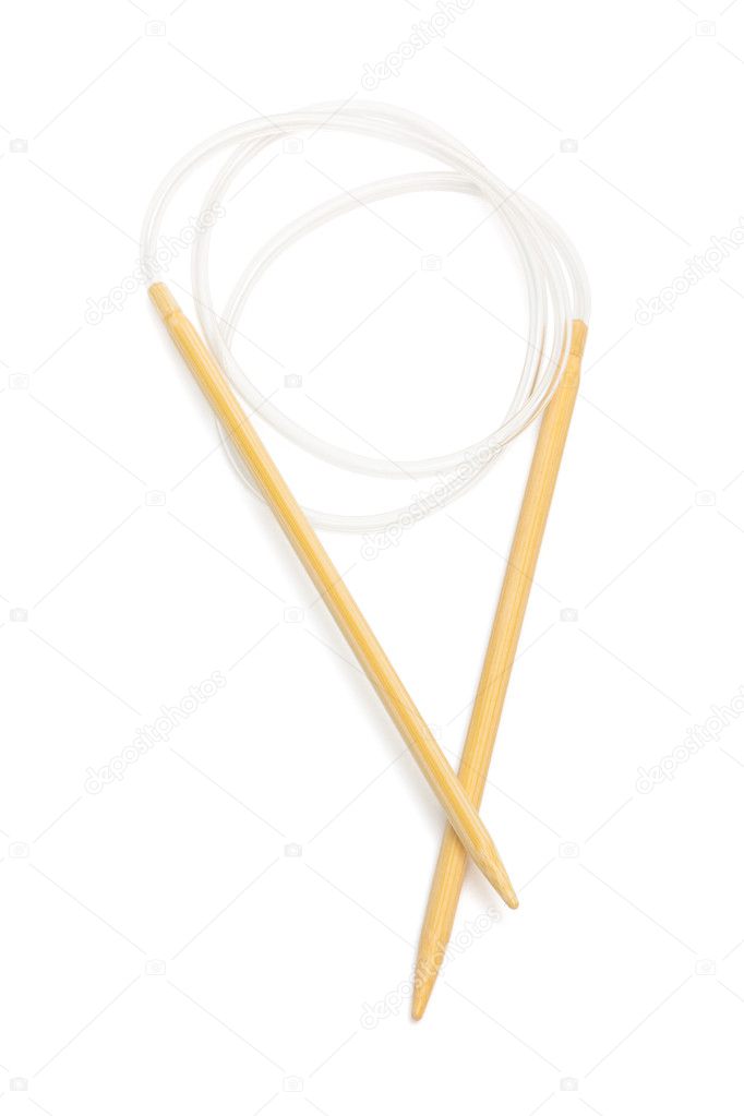 Wooden knitting needle