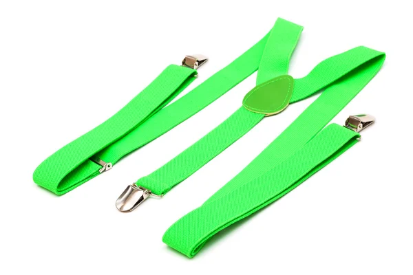 New green suspenders — Stock Photo, Image
