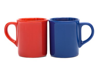 Red and blue mug clipart