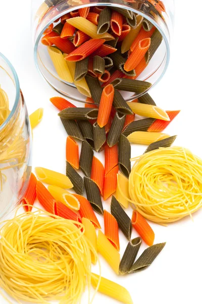 Pasta in glass jar — Stock Photo, Image