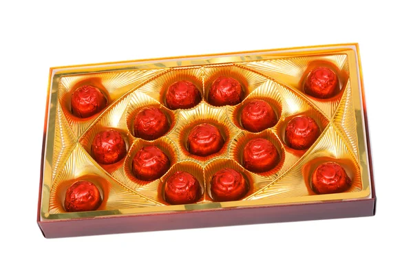 Chocolats dans une boîte — Photo