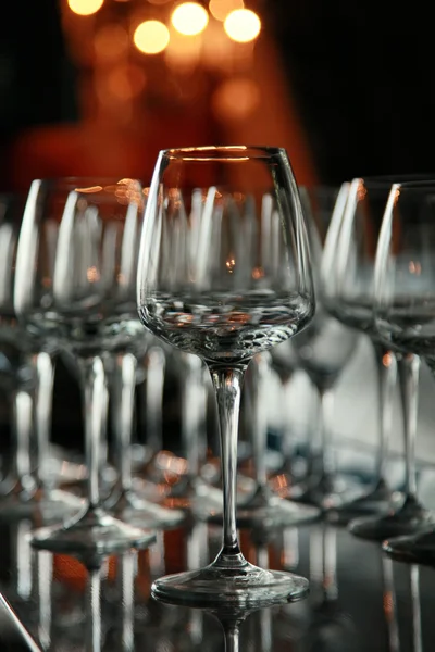 Wine glasses on the bar — Stock Photo, Image