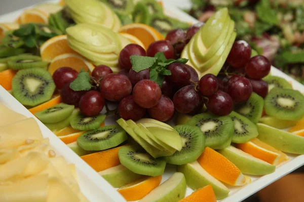 stock image Assorted fruits for the buffet on a platte