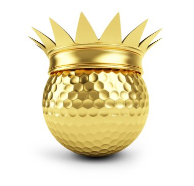 Golf topu altın taç