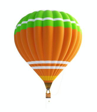 Hot air balloon on a white background clipart