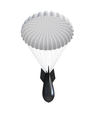 Bomb at Parachute clipart