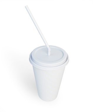 White plastic cup clipart