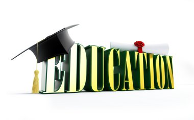 Education and graduation cap clipart