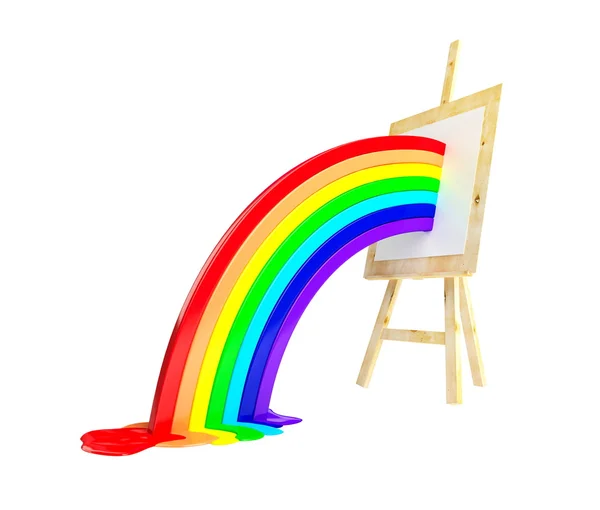 Arco-íris do cavalete ao chão — Fotografia de Stock