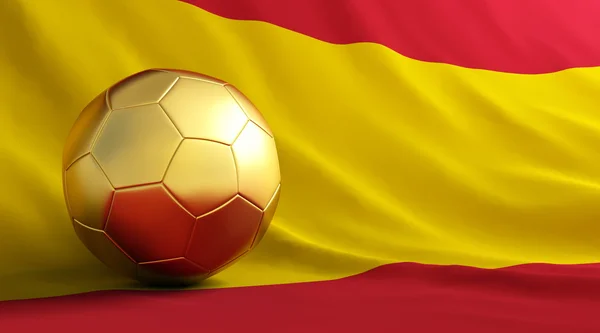 Hiszpania złota piłka nożna Piłka — Zdjęcie stockowe