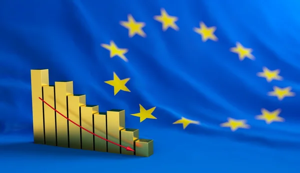 Gyllene shedule på euro bakgrund — Stockfoto