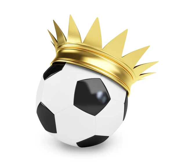 Corona de pelota de fútbol — Foto de Stock