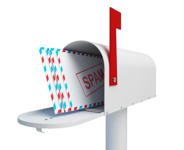 Poštovní schránku spamu — Stock fotografie