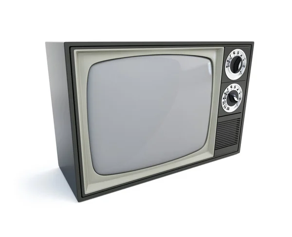 Staré televizi na bílém pozadí — Stock fotografie