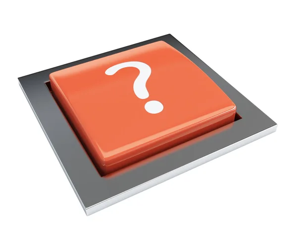 Red button question mark — Stock Photo, Image