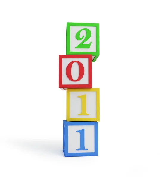 Alphabet blocks new year's 2011 — Stock Photo, Image