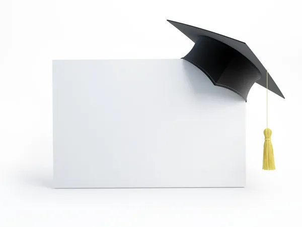 Capa de graduação em branco — Fotografia de Stock