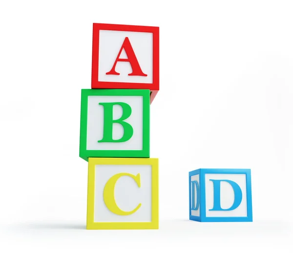 Alphabet blocks a white background — Stock Photo, Image