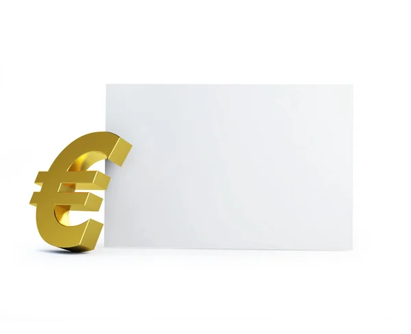 Evro símbolo em branco — Fotografia de Stock