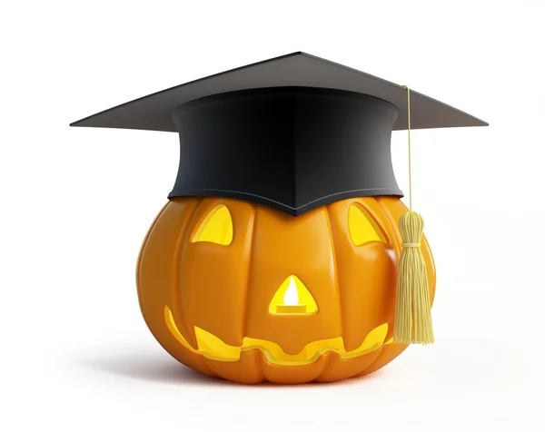 Halloween graduation cap isolated on a white background — Stock Photo, Image