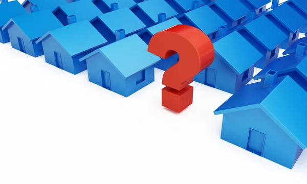 Home question mark — Stock Photo, Image