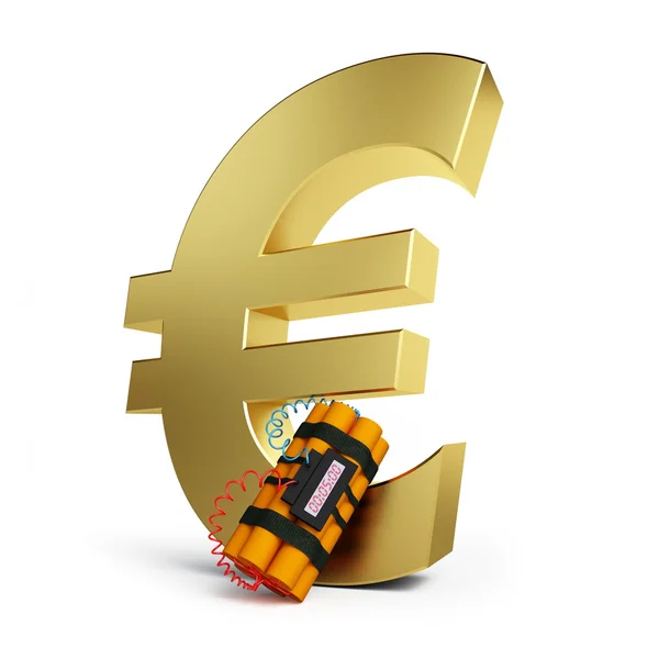 Euro válság dinamit — Stock Fotó