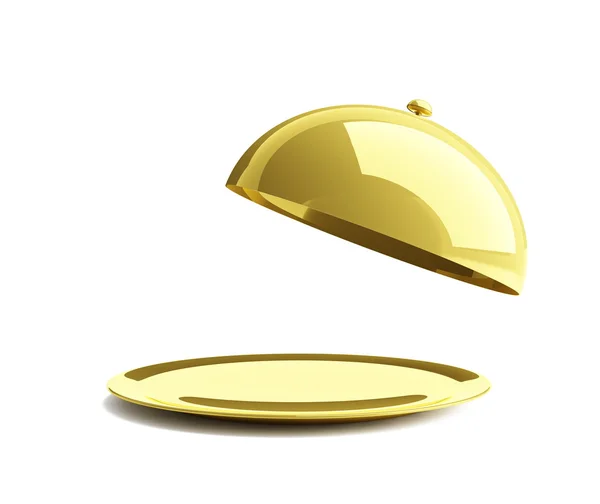 Gold open tray — Stock Photo, Image