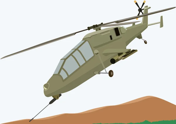 Combat helicopter — Stock Vector