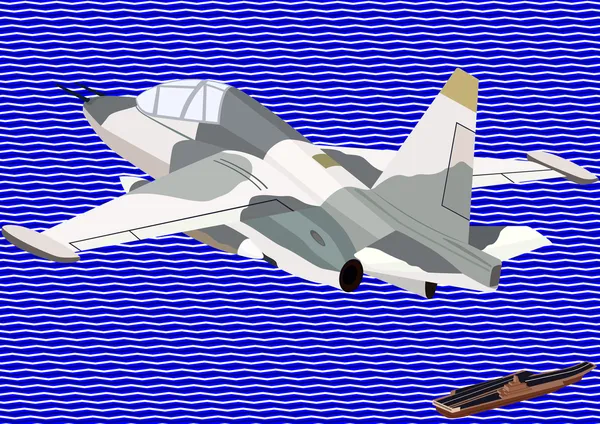 Combattant de l'aviation navale — Image vectorielle