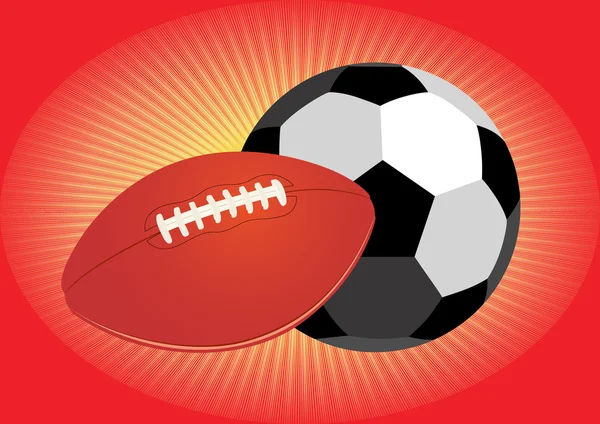 Balles de football — Image vectorielle