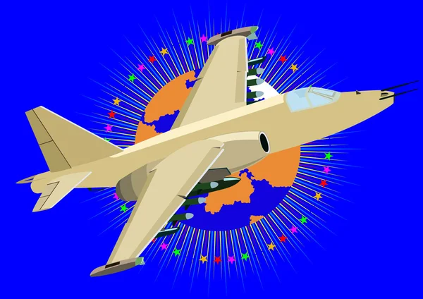 Militära flygplan — Stock vektor