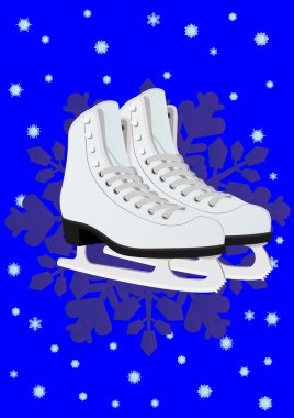 Women's skates for figure skating clipart