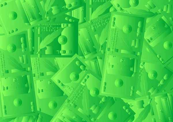 Абстрактный Зеленый Фон Денег — стоковый вектор
