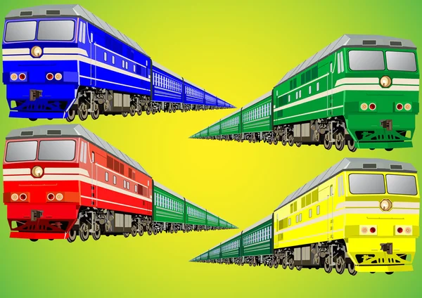 Comboio multicolorido — Vetor de Stock