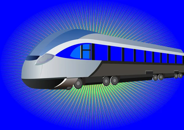 Treno moderno ad alta velocità — Vettoriale Stock