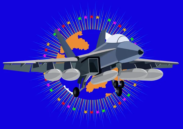 Aeromobili da combattimento — Vettoriale Stock