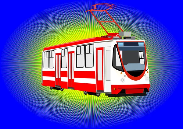 Stad tram — Stockvector