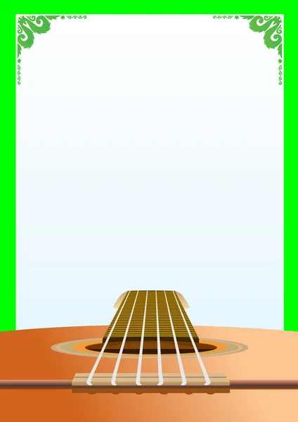 Achtergrond met een gitaar — Stok Vektör